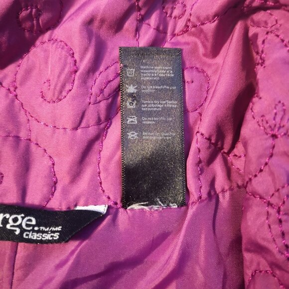 George Ladies Size Large Purple Lightweight Full Zip Lined Quilted Vest - Picture 4 of 8